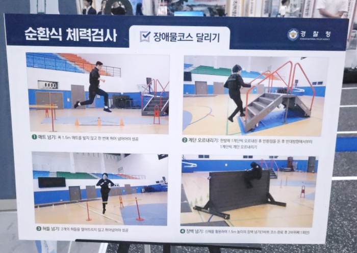 새로 시행하는 순환식 체력 검사 예 / 출처 : 경찰청블로그 